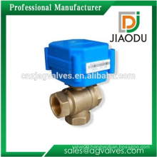 Durable professional factory price copper easy installation pn16 2 4 5 inches copper brass automatic 3 way valve and actuator
